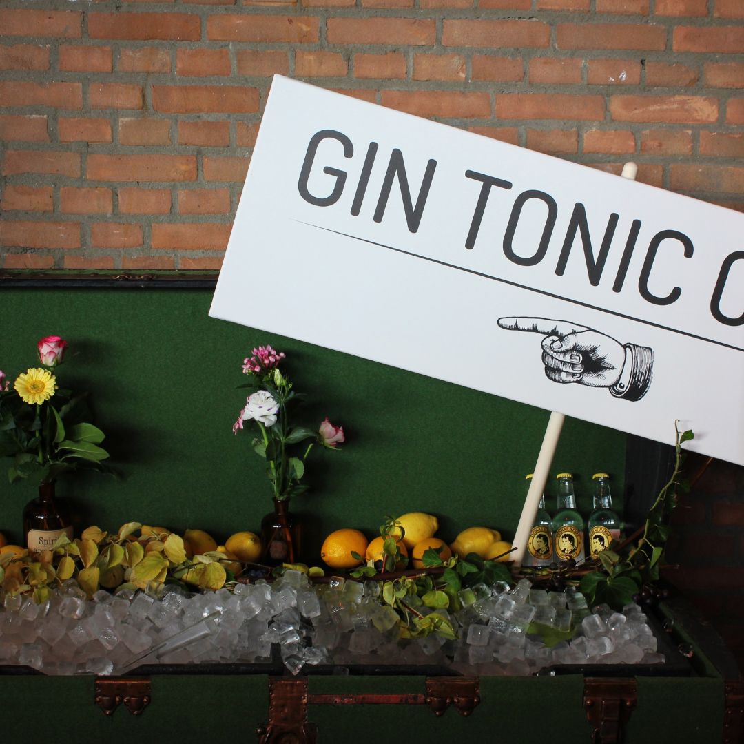 a special gin bar at a party